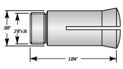 3OS Collet 3/64 Round Small Hole